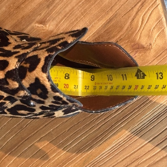 Franco Sarto Domingo Leopard Print Calf Hair Ankle Bootie size 8 - Picture 11 of 12